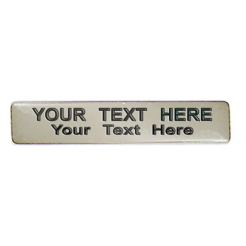 Silver Finish Engraved Uniform Name Badge